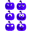 download Pumpkin Faces clipart image with 225 hue color