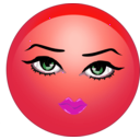 download Pretty Sexy Lady Smiley Emoticon clipart image with 315 hue color