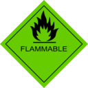 download Flammable Sign clipart image with 90 hue color