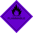 download Flammable Sign clipart image with 270 hue color