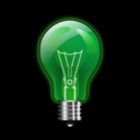 download Green Lightbulb clipart image with 45 hue color