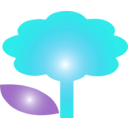 download Flower Icon clipart image with 180 hue color