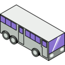 download Bus Isometric Icon clipart image with 45 hue color
