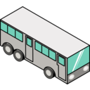 download Bus Isometric Icon clipart image with 315 hue color