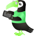 download Toucan With Tablet clipart image with 45 hue color
