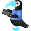 download Toucan With Tablet clipart image with 135 hue color