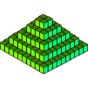 download Pixel Piramide clipart image with 270 hue color