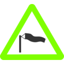 download Roadsign Crosswind clipart image with 90 hue color