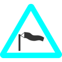 download Roadsign Crosswind clipart image with 180 hue color