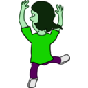 download Comic Dancer Remix clipart image with 90 hue color