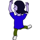 download Comic Dancer Remix clipart image with 225 hue color