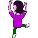 download Comic Dancer Remix clipart image with 270 hue color