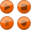 Orange Glossy Buttons