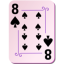 download Ornamental Deck 8 Of Spades clipart image with 270 hue color