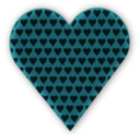 download Heart In Heart Dark clipart image with 180 hue color
