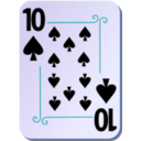 download Ornamental Deck 10 Of Spades clipart image with 180 hue color