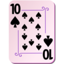 download Ornamental Deck 10 Of Spades clipart image with 270 hue color