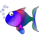 download Happy Fish clipart image with 225 hue color