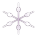 download Snow Flake Icon clipart image with 90 hue color