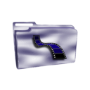 download Folder Icon Plastic Videos clipart image with 225 hue color