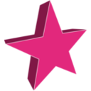 download 3d Star clipart image with 135 hue color
