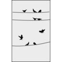 download Pigeons On Wires clipart image with 45 hue color
