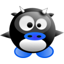 download Baby Tux Cow clipart image with 180 hue color