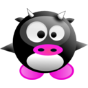 download Baby Tux Cow clipart image with 270 hue color