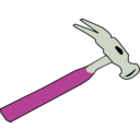 download Hammer 3 clipart image with 270 hue color