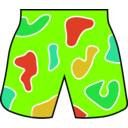 download Colorful Beach Shorts clipart image with 90 hue color