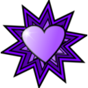 download Love Heart clipart image with 270 hue color