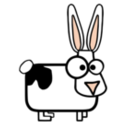 download Bunny clipart image with 45 hue color