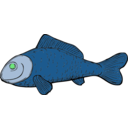 download Green Fish clipart image with 135 hue color