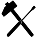 download Hammer And Screwdriver Icon clipart image with 90 hue color