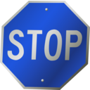 download A Stop Sign clipart image with 225 hue color