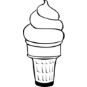 download Fast Food Desserts Ice Cream Cones Soft Serve clipart image with 180 hue color