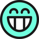 download Flat Grin Smiley Emotion Icon Emoticon clipart image with 45 hue color