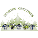download Seasons Greetings Card Front clipart image with 225 hue color