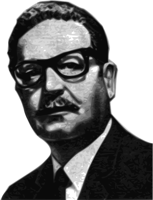 Salvador Allende Greyscale 56th President Of The Senate Of The Republic Of Chile