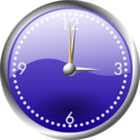 download A Blue And Chrome Clock clipart image with 45 hue color