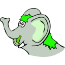 download Drawn Elefant clipart image with 90 hue color