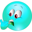 download Scared Smiley Emoticon clipart image with 135 hue color