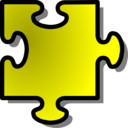 download Blue Jigsaw Piece 10 clipart image with 180 hue color
