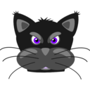 download Angry Black Panther clipart image with 270 hue color