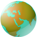 download World Globe clipart image with 315 hue color