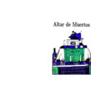 download Altar De Muertos clipart image with 225 hue color