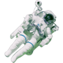 download Astronaut Small Version clipart image with 225 hue color