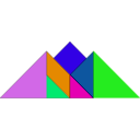 download Tangram clipart image with 90 hue color