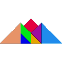 download Tangram clipart image with 180 hue color