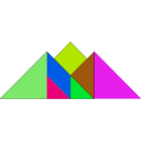 download Tangram clipart image with 270 hue color